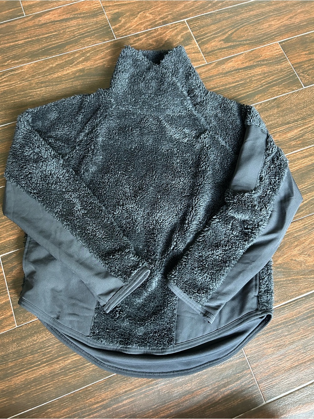 Cozy Black Sherpa Pullover Jacket
